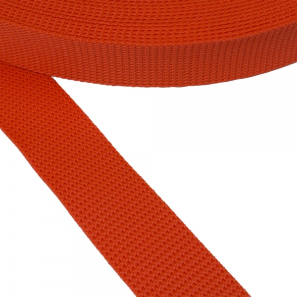 Cotton belt, narrow fabric, webbing tape Strap Synthetic Belt Hard Orange Color 30 mm Thickness 2.5 mm