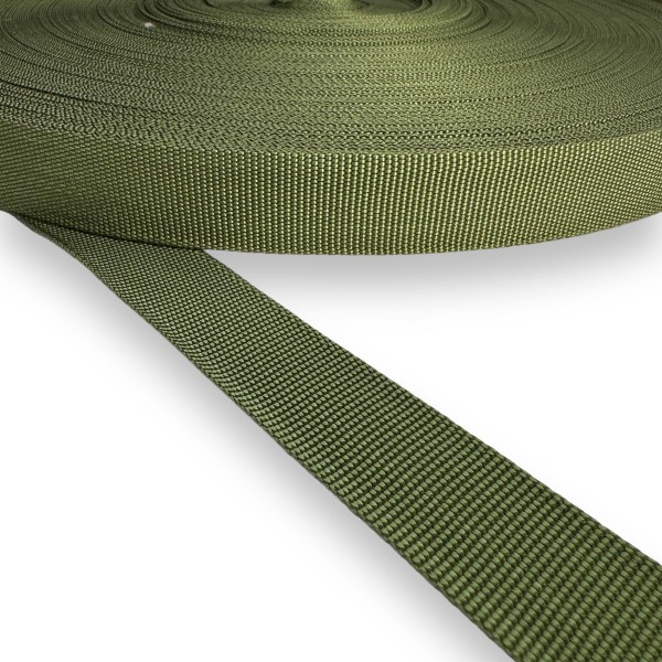 Strap Trimming Soft Synthetic Color Khaki Width 25 mm Thickness 1 mm