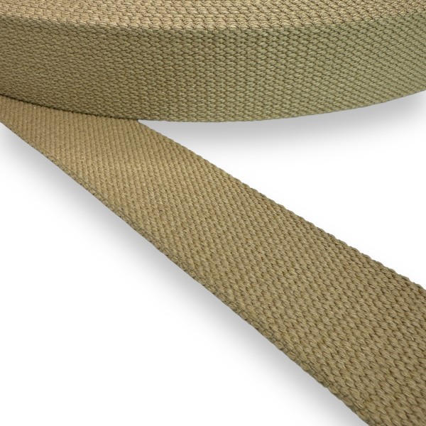 Strap Semi-hard Cotton Color Beige Width 40 mm Thickness 3 mm