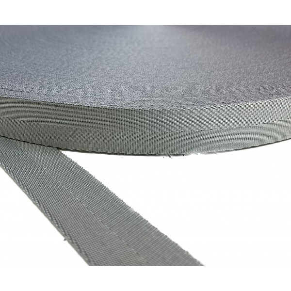 Synthetic narrow fabric, webbing tape Safety Belt Synthetic Soft Color Gray Width 25 mm Thickness 1 mm