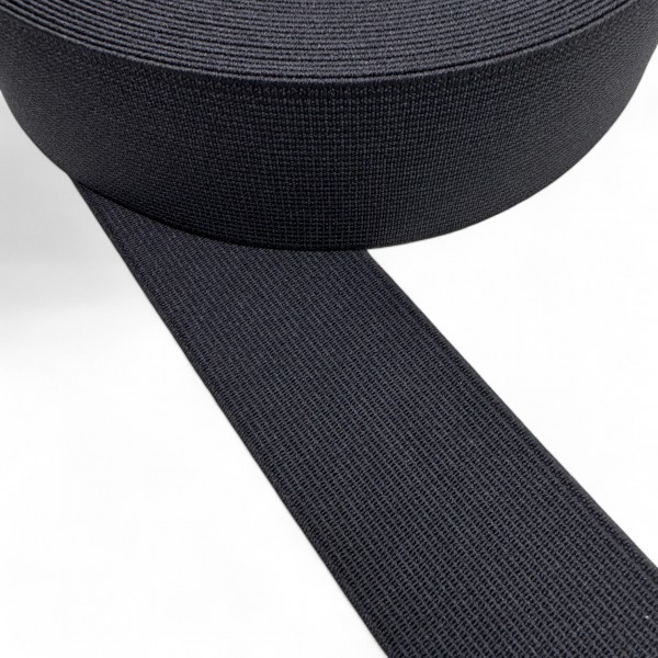 Elastic tape 50mm width in black color