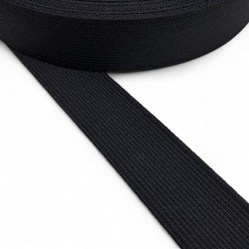 Elastic tape 30mm width in black color