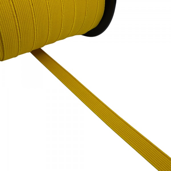 Elastic tape 15mm width in yellow color