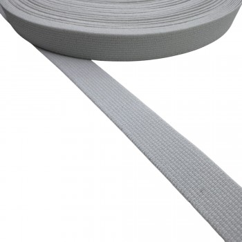 Elastic tape 20mm width in white color