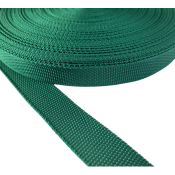  Trimming, webbing tape polyprolene 22 mm width in Cypre Green color