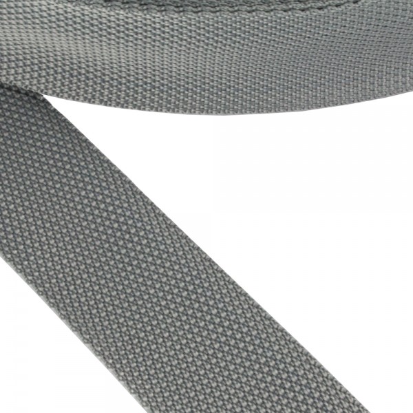 Synthetic narrow fabric, webbing tape, trimming Strap Synthetic Soft Gray Color 30 mm Thickness 1 mm