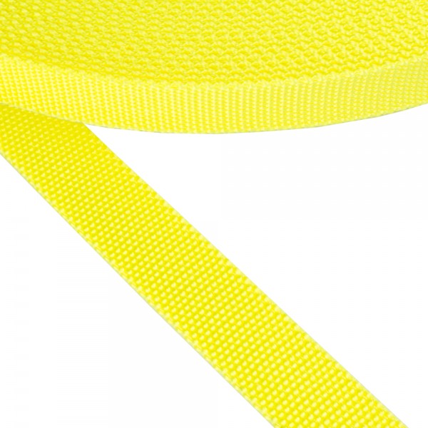 Strap Synthetic Hard Color Phosphorescent Yellow Width 25 mm Thickness 2.7 mm