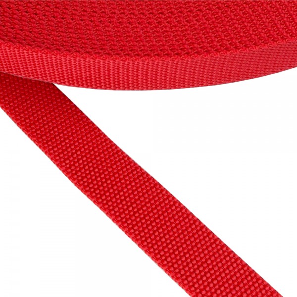 Strap Synthetic Hard Color Red Width 25 mm Thickness 2.7 mm