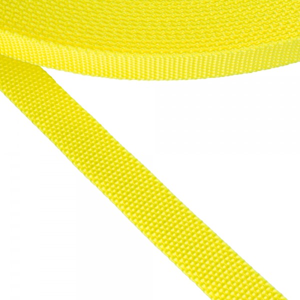 Strap Synthetic Hard Color Phosphorescent Yellow Width 20 mm Thickness 2.5 mm