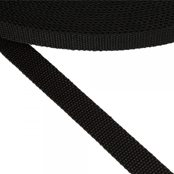 Strap Synthetic Hard Color Black Width 20 mm Thickness 2.5 mm