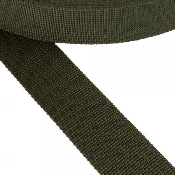 Belt, Webbing, Narrow Fabric, Semi-Hard Synthetic Belt in Khaki Color Width 40 mm and Thickness 1.7 mm