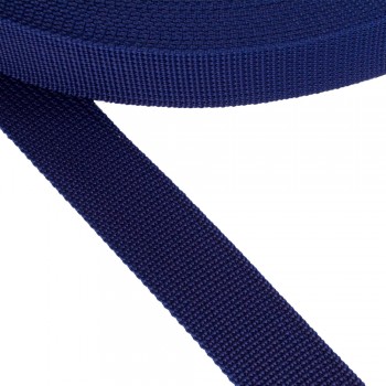 Belt, Webbing, Narrow Fabric, Semi Hard synthetic strap, blue, 40 mm, 1.5 mm thick