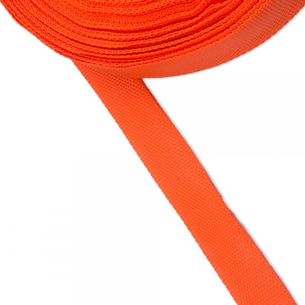 Trimming, webbing tape Synthetic Soft Orange 22mm Thickness 0.7 mm