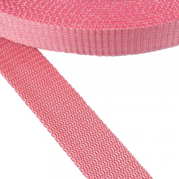 Synthetic  narrow fabric, webbing tape, webbing tape Strap Synthetic Belt Hard Pink Color Width 40 mm Thickness 2.5 mm