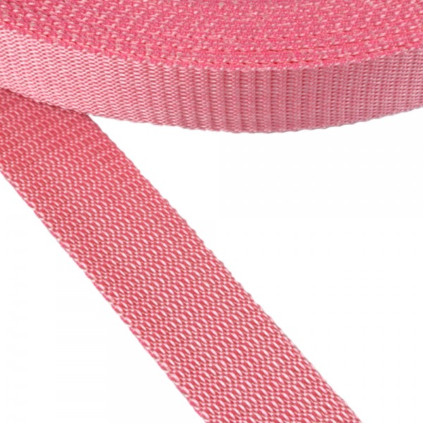 Synthetic  narrow fabric, webbing tape, webbing tape Strap Synthetic Belt Hard Pink Color Width 40 mm Thickness 2.5 mm