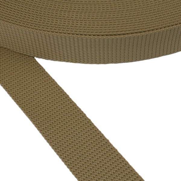 Synthetic belt, narrow fabric, webbing tape Belt Synthetic Belt Hard Beige Color Width 40 mm Thickness 2.5 mm