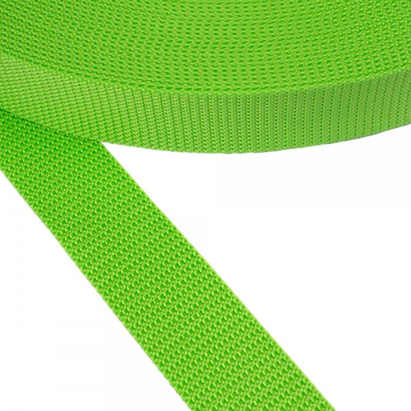 Synthetic belt, narrow fabric, webbing tape iStrap Synthetic Belt Hard Lime Green Color Width 40 mm Thickness 2.5 mm