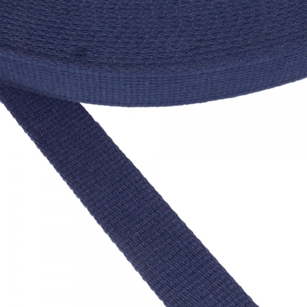 Belt Strap Cotton Semi Hard Color Blue Width 30 mm and Thickness 3 mm