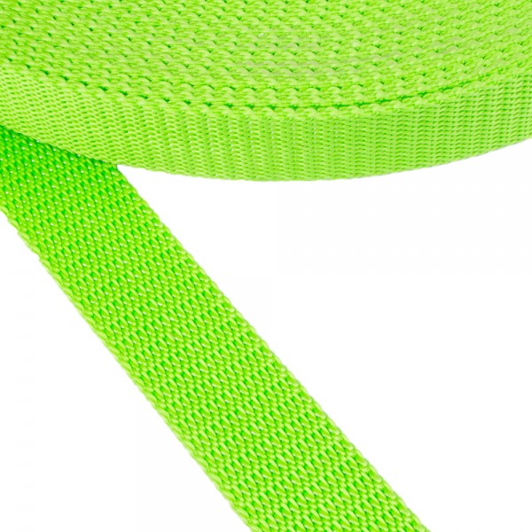 Cotton belt, narrow fabric, webbing tape Belt Synthetic Belt Hard Lime Green Color 30 mm Thickness 2.5 mm