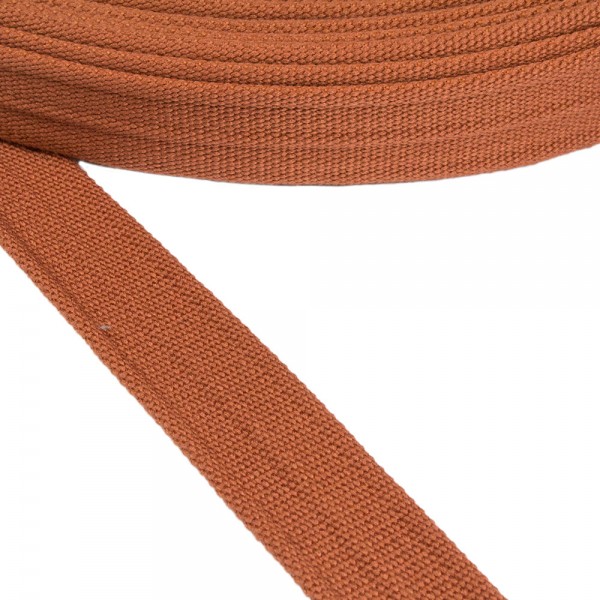 Cotton belt, narrow fabric, webbing tape Belt Cotton Semi-hard Tan 40 mm Thickness 3 mm