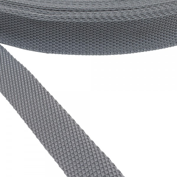 Synthetic narrow fabric, webbing tape , trimming Strap Synthetic Soft Color Blue 25 mm Thickness 1.3 mm