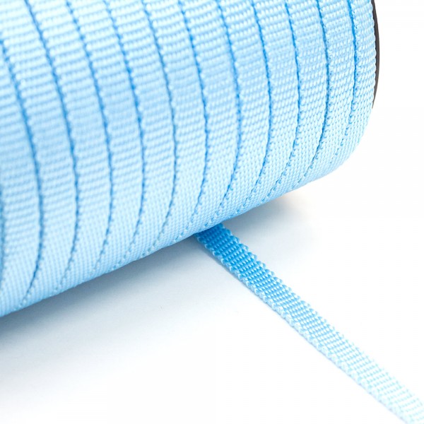 Synthetic belt, narrow fabric, webbing tape, Strap Synthetic Semi-Hard Blue 10 mm Thickness 1.7 mm