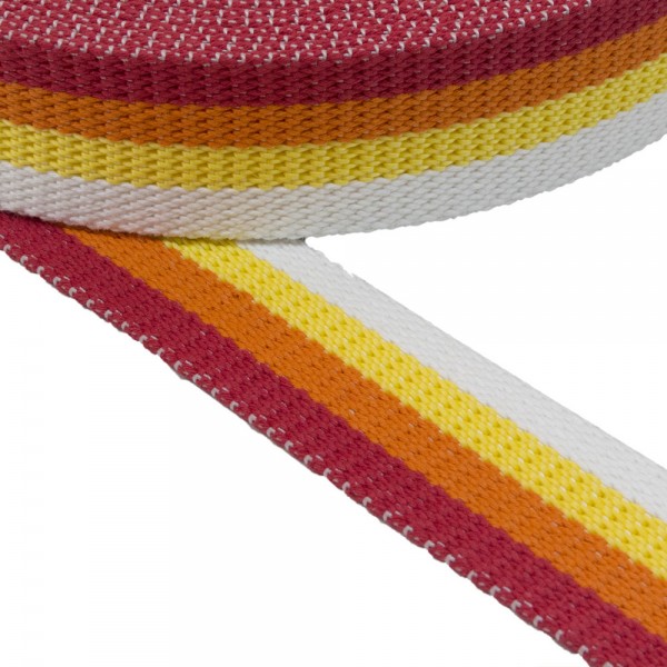 Belt Belt Cotton Semi-hard Multicolored with Stripes 40 mm Thickness 3 mm