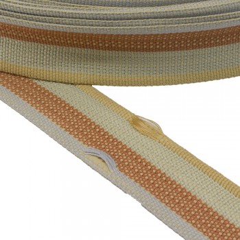 Belt Belt Cotton Semi-hard Multicolored with Stripes 40 mm Thickness 3 mm