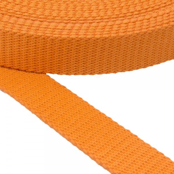 Belt Strap Cotton Semi-Hard Color Orange Width 30 mm and Thickness 3 mm