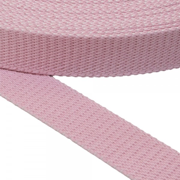 Belt Strap Cotton Semi-Hard Color Chalk Pink Width 30 mm and Thickness 3 mm